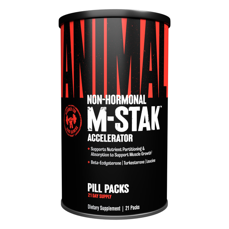 Animal M-Stak - Muscle Builder and Anabolic Mass Gainer Supplement for Bodybuilding - Lean Muscle Growth, Amino Complex and Pre Workout Energy, 21 Pa
