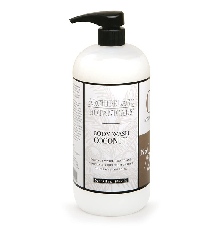 Archipelago Botanicals Coconut Body Wash, Decadent and Nourishing Daily Wash, Protected and Moisturized Skin, Free from Parabens, Phthalates and GMOs