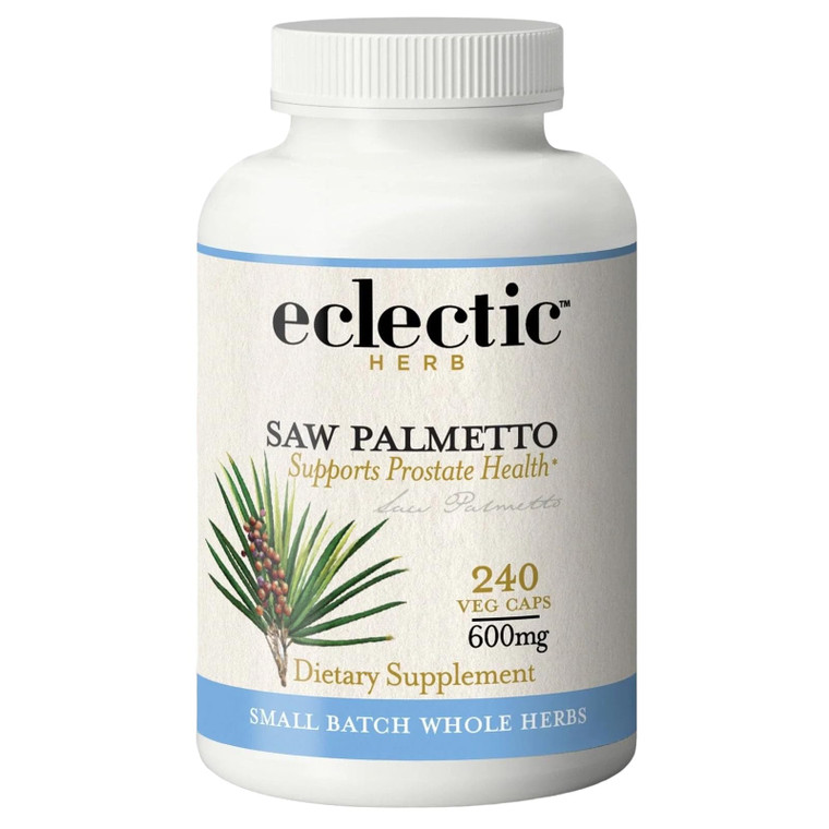 ECLECTIC INSTITUTE Fresh Freeze-Dried Saw Palmetto - 600 mg - 240 Vegetarian Capsules