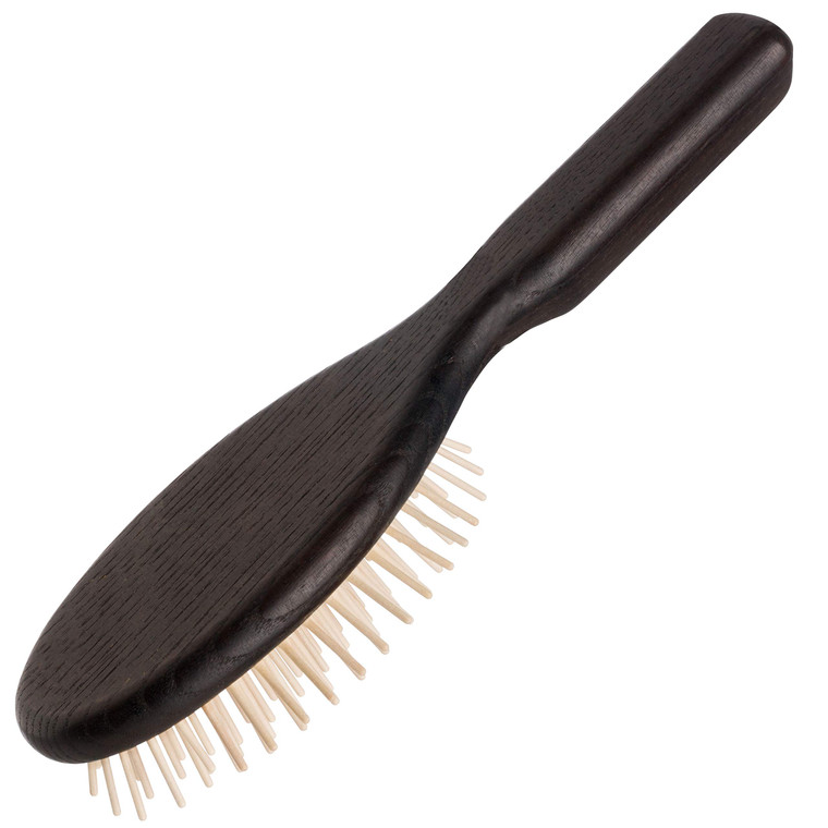 Redecker Maple Pin Oval Wooden Hairbrush with Oiled Thermowood Handle, 8-1/2-Inches