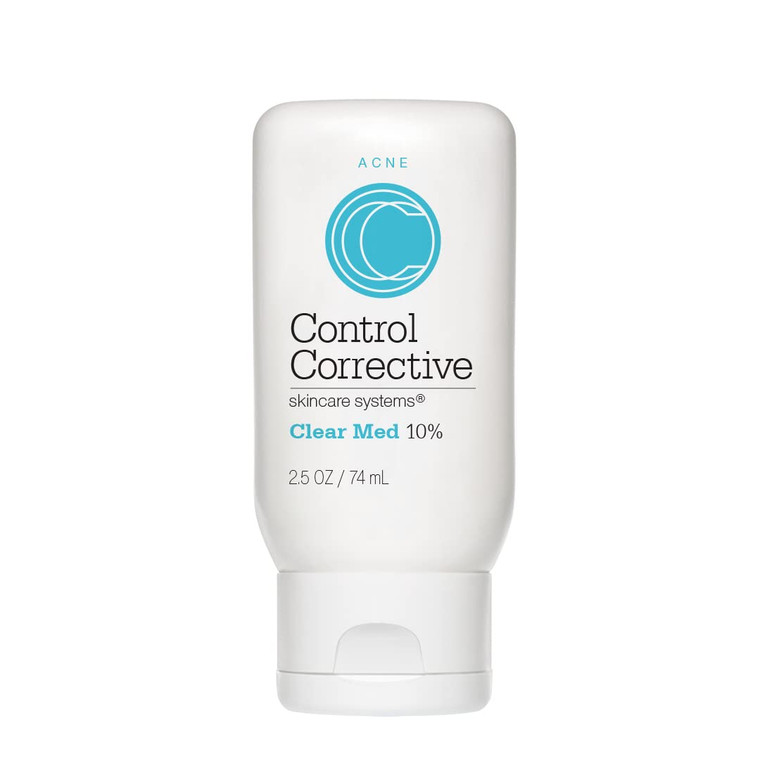 CONTROL CORRECTIVE Clear Med 10% Acne Treatment Lotion, 2.5 Oz - Helps Clear & Control Breakouts, Benzoyl Peroxide, 3% Sulfur To Improve Efficacy And