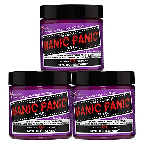 MANIC PANIC Classic Mystic Heather Semi Permanent Hair Color - Warm Orchid Purple Hair Dye for Women & Men That Lasts 4-6 Weeks - Vegan, Ammonia & Cr