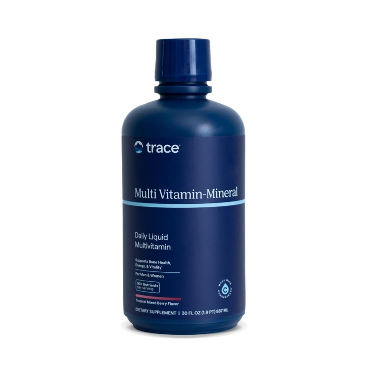 Trace Minerals Liquid Multi Vitamin-Mineral - Liquid Vitamin Supplement for Daily Health Support - Energy Support - Bone Health - Gluten-Free - Berry