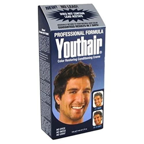 Youthair Cream for Men  Color Restoring Conditioning Creme, Restores Natural Color Without Dyes, 3.75 oz Box, 6 Pack