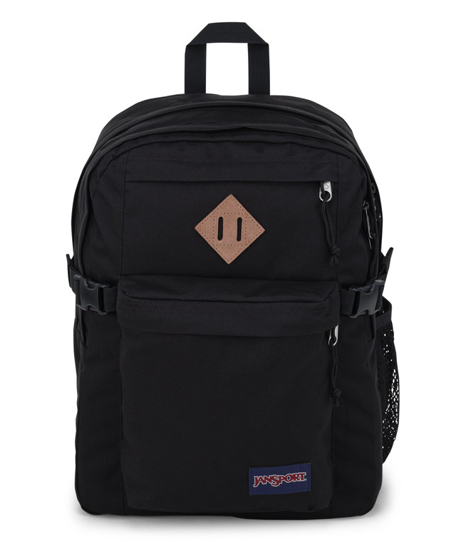 JanSport Main Campus Backpack - Travel or Work backpack w 15-Inch Laptop Sleeve and Dual Water Bottle Pockets, Black