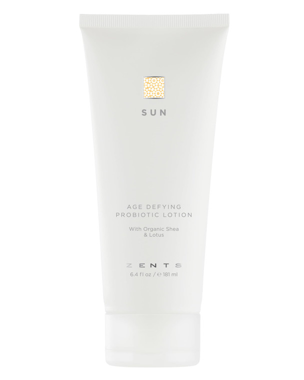 Zents Age-Defying Probiotic Body & Hand Lotion (Sun) | Moisturizing Lotion with Hyaluronic Acid & Organic Shea Butter | Nourishes & Hydrates Skin | 6