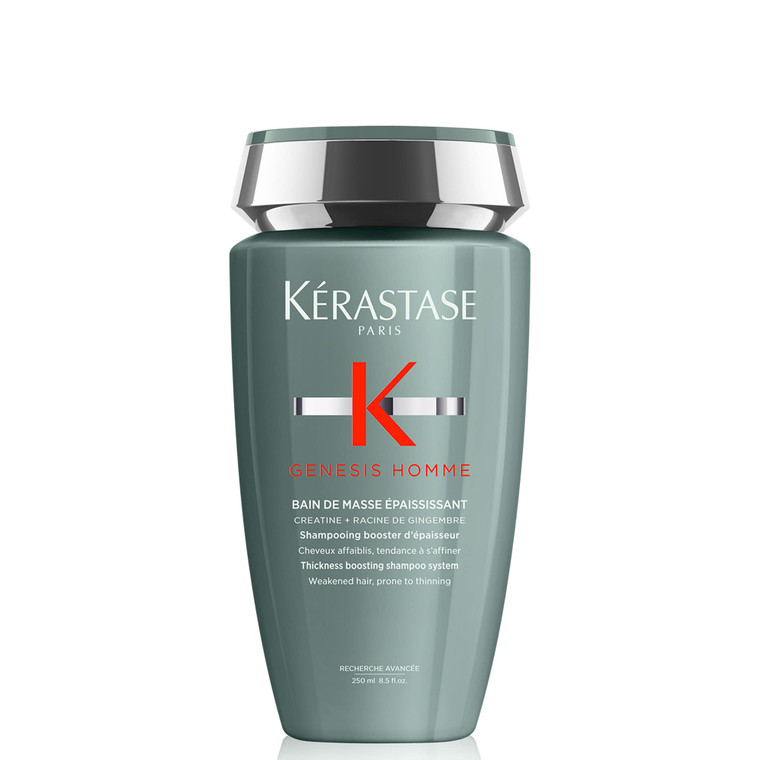 Kerastase Genesis Homme Bain De Masse Shampoo For Men - Thickening & Strengthening Shampoo, Cleanses Weakened Hair & Scalp, 8.5 Fl Oz