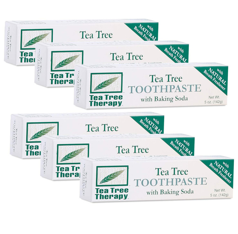 Tea Tree Therapy Tea Tree Tpste,Bak Soda, 5 oz 6 pk