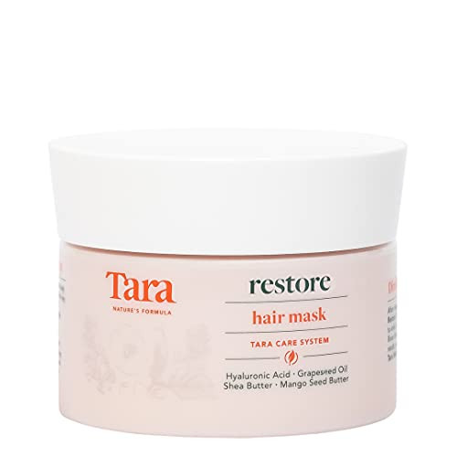 Tara Restore Hair Mask. Cruelty-Free: Repair, Reconstruct and Hydrate with Hyaluronic Acid and Plant-Based Butters. Free from Parabens, Sulfates and