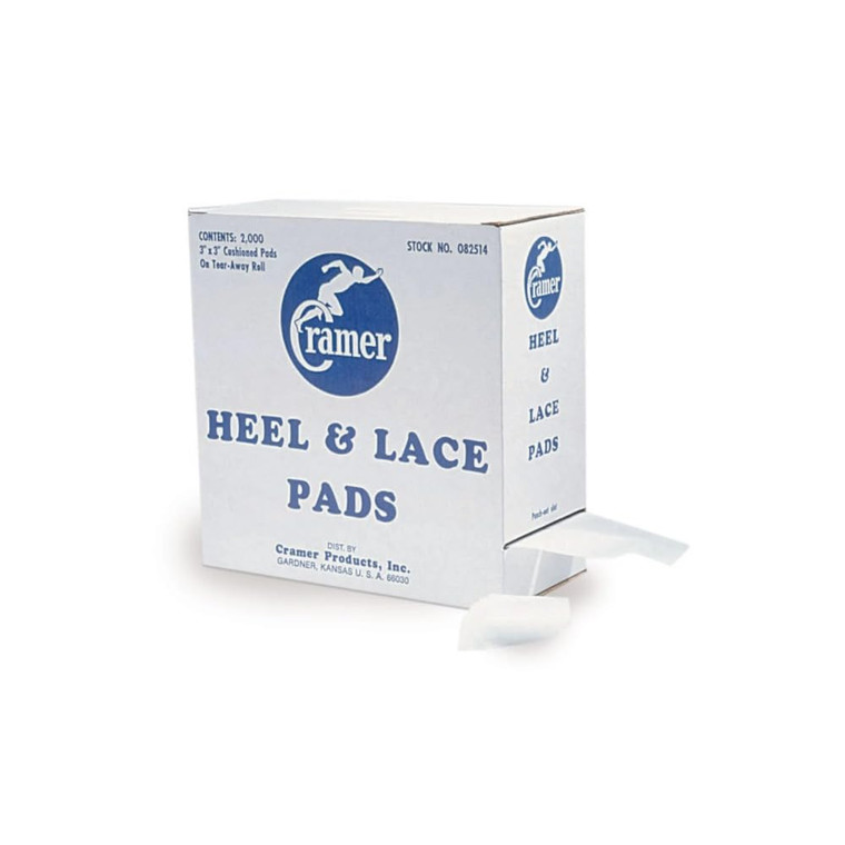 Cramer Heel and Lace Pads for Blister Prevention and Athletic Tape Protection, Box of 2,000