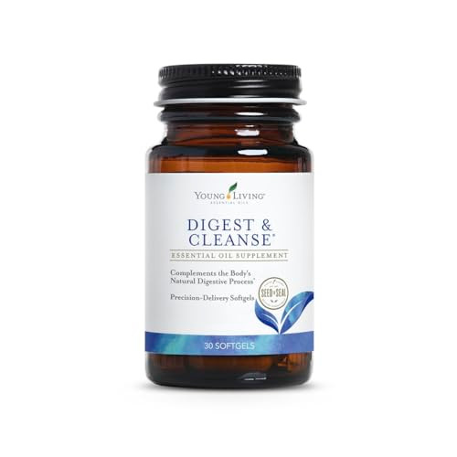 Young Living Digest & Cleanse - Premium Herbal Digestive Support Capsules - Aromatherapy for Optimal Digestion - Natural Essential Oil Supplements -