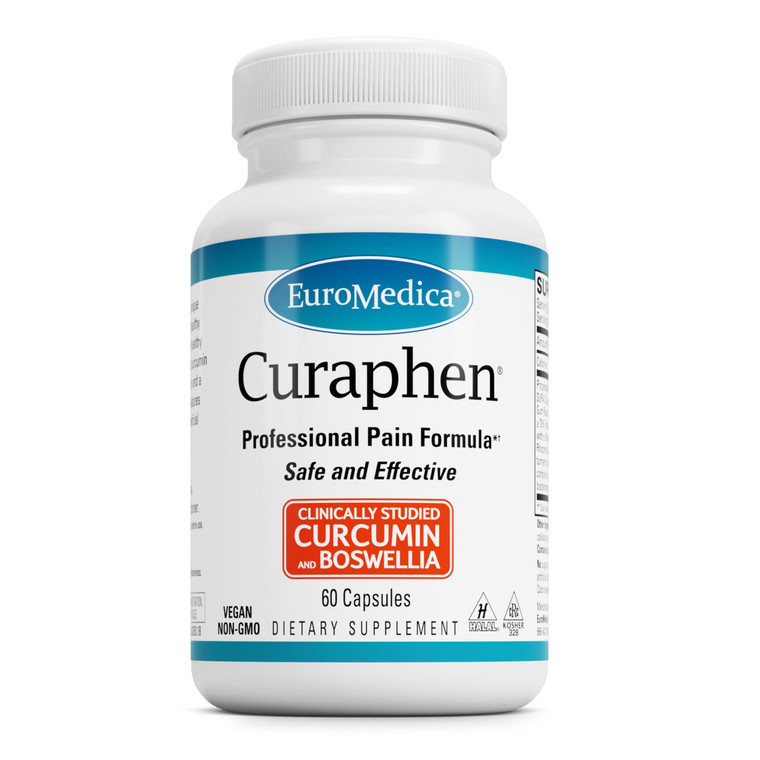EuroMedica Curaphen - Curcumin Supplement for Circulation & Endorphin Support - Support for Occasional Discomfort - Aids Healthy Muscles - 60 Capsule