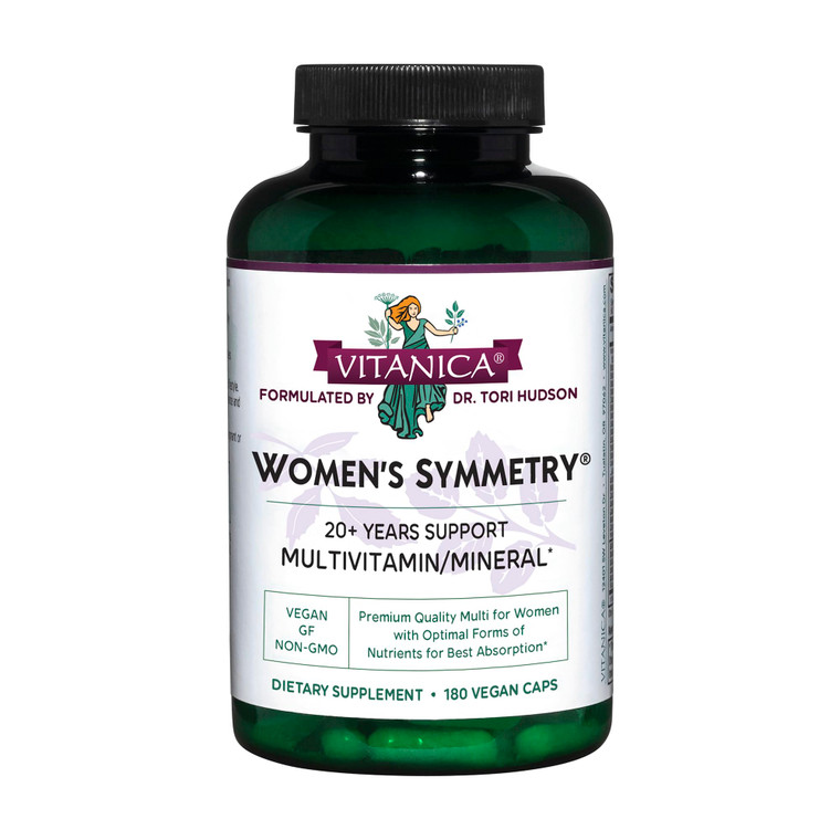 Vitanica, Women's Symmetry, High Potency Daily Multivitamin, Vegan, 180 Capsules