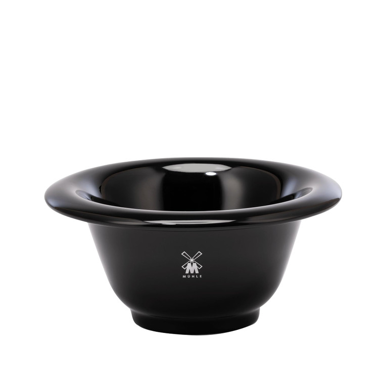 MÜHLE Black Porcelain Shaving Dish Bowl for Classic Wet Shaving