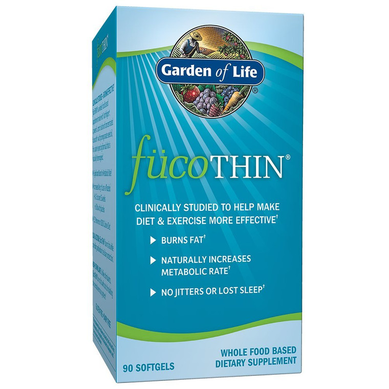 Garden of Life Fucoxanthin Supplements - FucoThin Diet Pill for Weight Loss, 90 Count