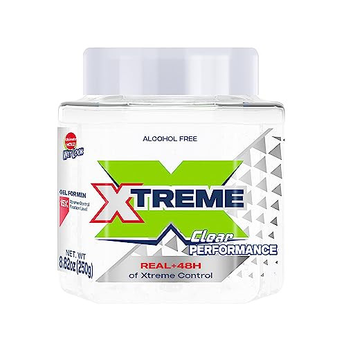 Xtreme Performance Clear Styling Hair Gel with Aloe Vera, 8.82 oz Jar (Pack of 12)