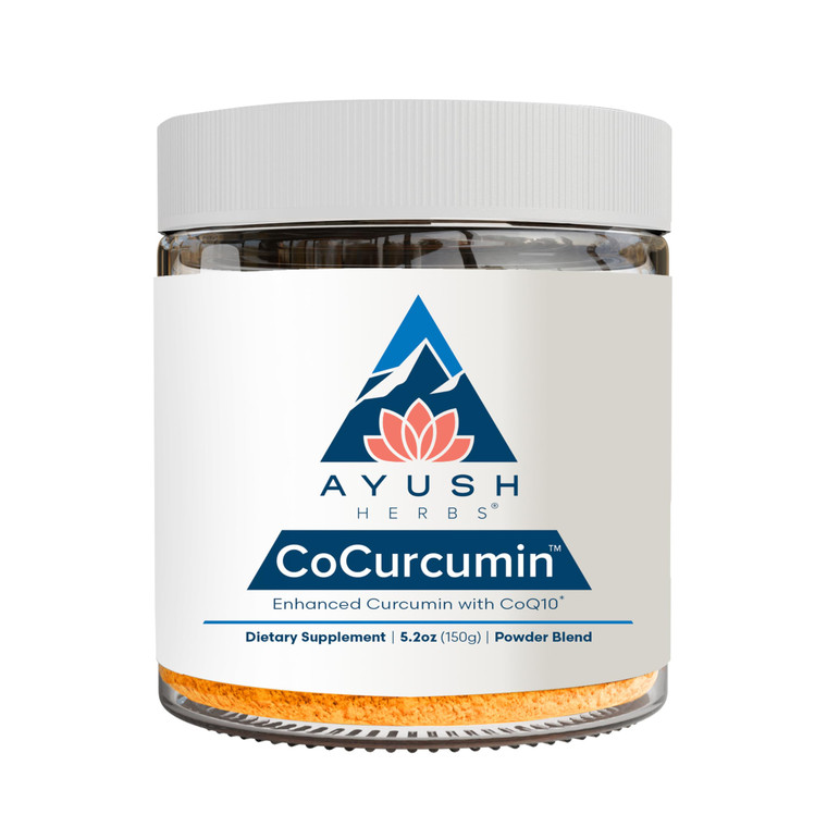 Ayush Herbs CoCurcumin - Turmeric Powder, Curcumin Powder with Black Pepper, CoQ10, MCT Oil for Glowing Skin, Joint, Muscle, and Gut Health - 4.2 Oz