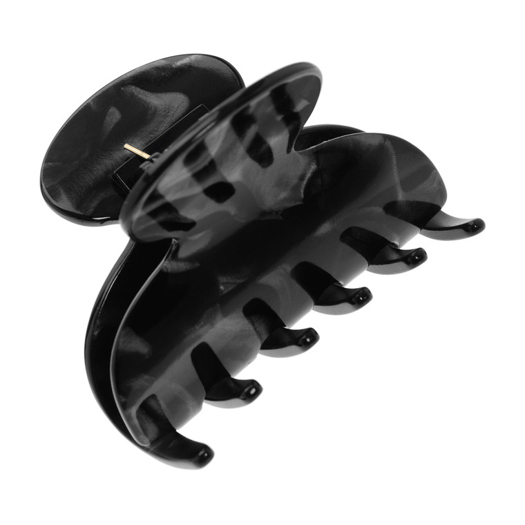 France Luxe Small Black Hair Clip for Women, Couture Claw Clip, Nacro Black, Strong Grip, Lightweight Comfort, Damage-Free French Design, Ideal for H