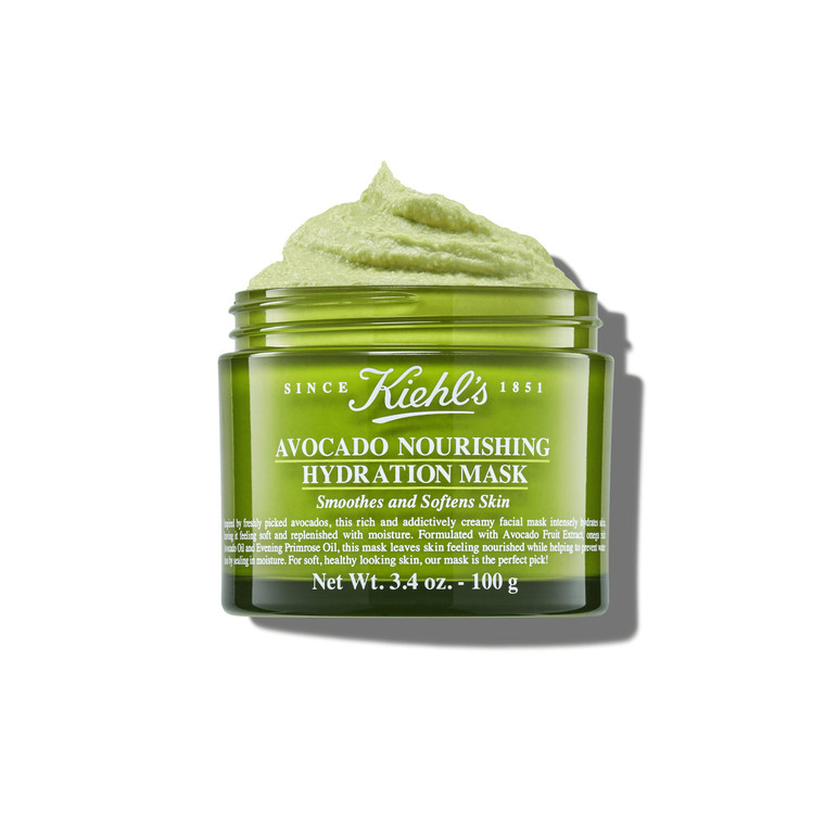 Kiehl's Avocado Nourishing Hydration Mask, Rich & Creamy Face Mask, Hydrates & Soothes Skin, with Evening Primrose Oil, Maintains Facial Elasticity,