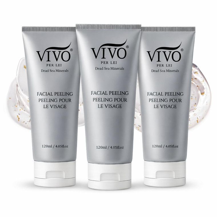 Vivo Per Lei Facial Peeling Gel - Helps Address Dead Skin Buildup - Gentle Exfoliating Gel for Rough, Dry, Sensitive or Mature Skin - Face and Body S