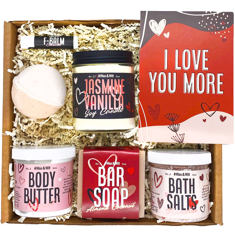 WAX & WIT Gifts for Mom, Luxury Spa Set for Mom: Heartfelt Mother's Day & Birthday Pampering Kit | Handcrafted 7-Piece Relaxation Set from Daughter,