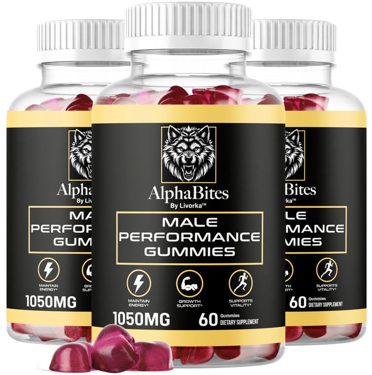 (3 Pack) Alpha Bites - Original Formula 7 in 1 Alpha Bites Gummies, AlphaBites for Men, Official Advanced Premium Performance and Energy, Alpha Bite