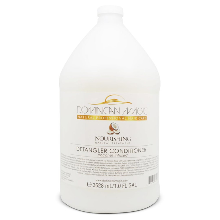Dominican Magic Detangler Coconut-Infused Conditioner  1 Gallon (3628ml) | Ultra-Hydrating & Strengthening | Softens, Detangles & Restores Shine for