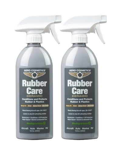 Aero Cosmetics Ceramic Tire Dressing Protector, No Tire Shine, No Dirt or Brake Dust Attracting Residue 16 Fl. oz (2-Pack) Satin/Matte Finish Stays C
