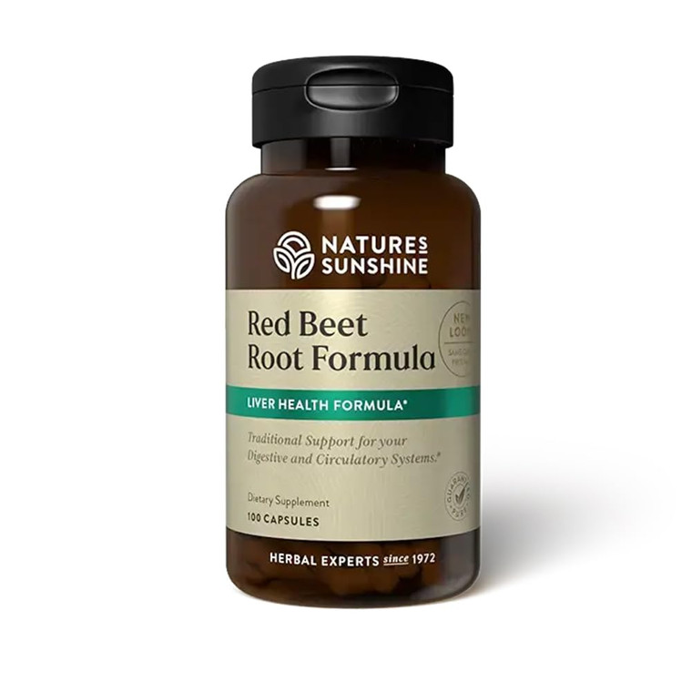Nature's Sunshine Red Beet Root Formula, 100 Capsules | Provides Vital Nutrients, Supports the Glandular System, and Great for Fasting