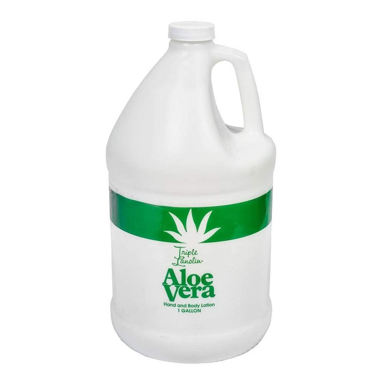 Triple Lanolin Aloe Vera Soothing Lotion - 128 Fl Oz, All Skin Types, Moisturizing & Hydrating