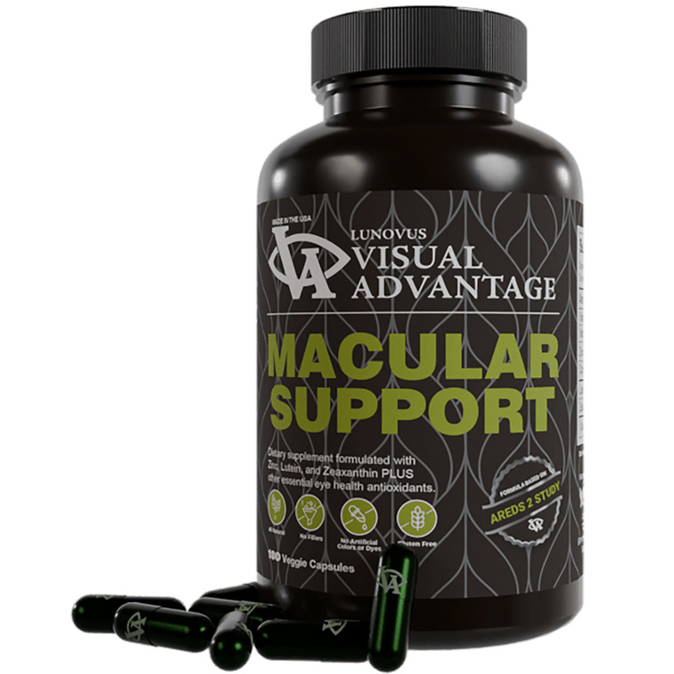 Visual Advantage Macular Support Formula for Eye Health - 180 Count - Based on The AREDS 2 Study - for Age Related Macular Eye Health (AMD) - Eye Vit