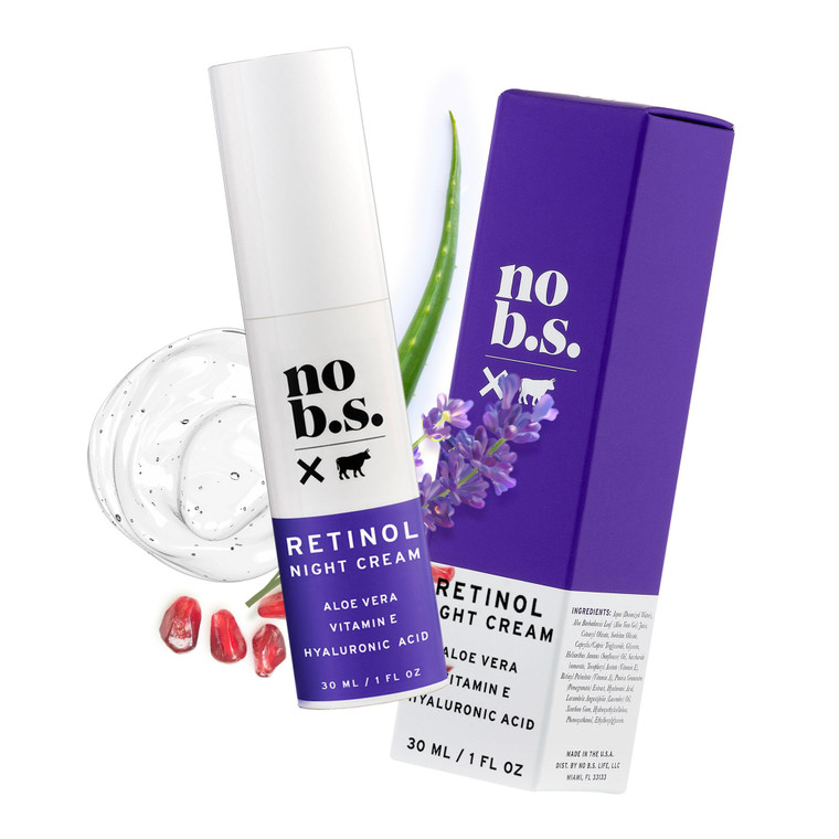 No Bad Stuff - Retinol Cream for Face with Hyaluronic Acid & Vitamin E, Retinol, Wrinkle Cream & Spot Corrector, Vegan, Cruelty Free & Gluten Free Ni