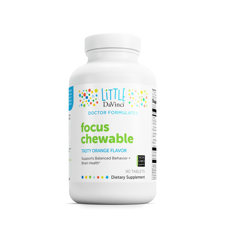 DAVINCI Labs Focus Chewable - Supplement to Support Behavior, Brain Health, and Immune Health for Kids* - with Vitamin B6, Folate, Vitamin B12, and M