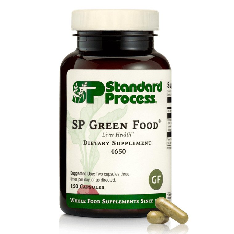 Standard Process SP Green Food - Whole Food Metabolism, Cholesterol, Toxin, and Liver Support with Alfalfa, Buckwheat, Barley, Brussels Sprouts, and