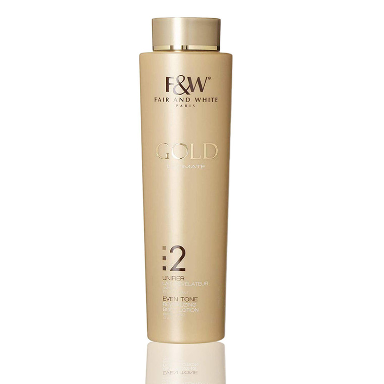 FAIR & WHITE 2: Gold Revitalizing Body Lotion | 500ml / 17.6fl.oz | with Argan Oil, Vitamin E and Shea Butter