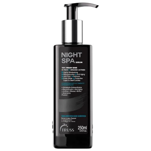 TRUSS Night Spa Overnight Hair Serum - Dry Hair Treatment for Intense Hydration & Reconstruction - Anti-Frizz Overnight Mask Helps Seal Cuticles & En