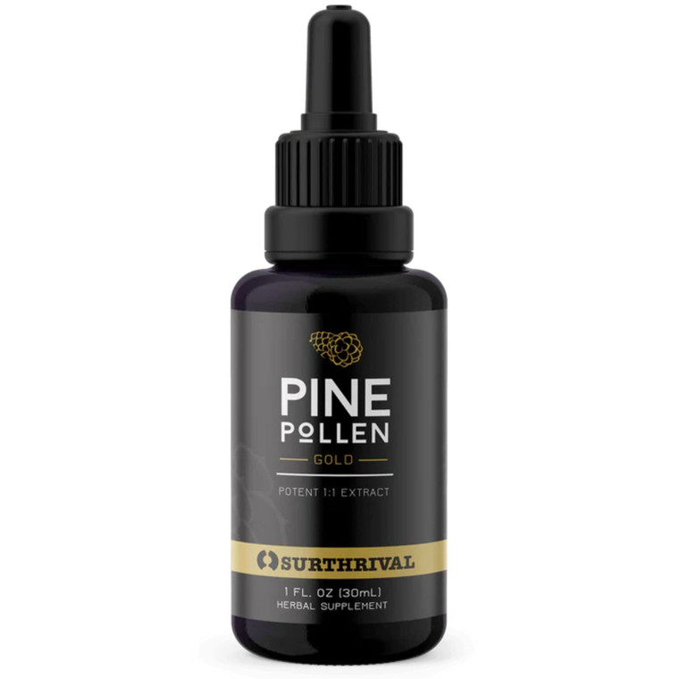 Surthrival: Pine Pollen Gold Extract (1 fl oz), Wild Harvested, Energy Restoration