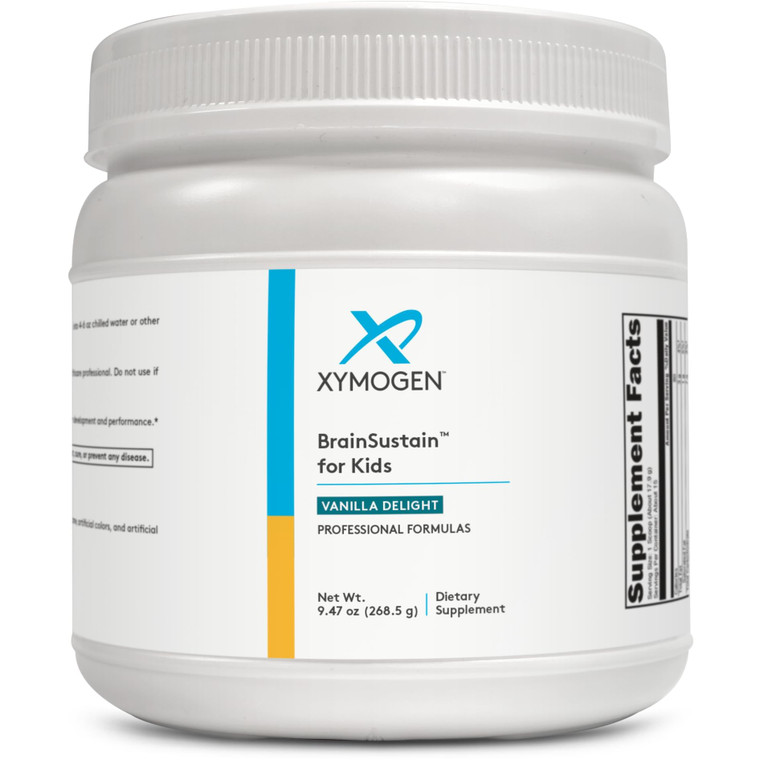 XYMOGEN BrainSustain for Kids - N-Acetyl-L-Cysteine, Alpha Lipoic Acid and DHA for Kids Focus Support - Brain Supplements for Memory and Focus - Non-