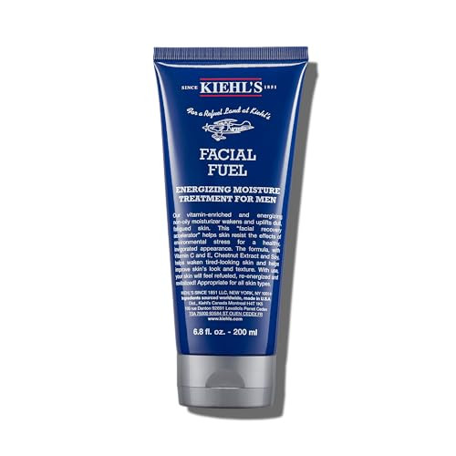 Kiehl's Facial Fuel Moisturizer, Men's Face Cream, with Vitamin C and Caffeine that Contain Antioxidants to Help Energize and Reduce Dullness, Non-Gr