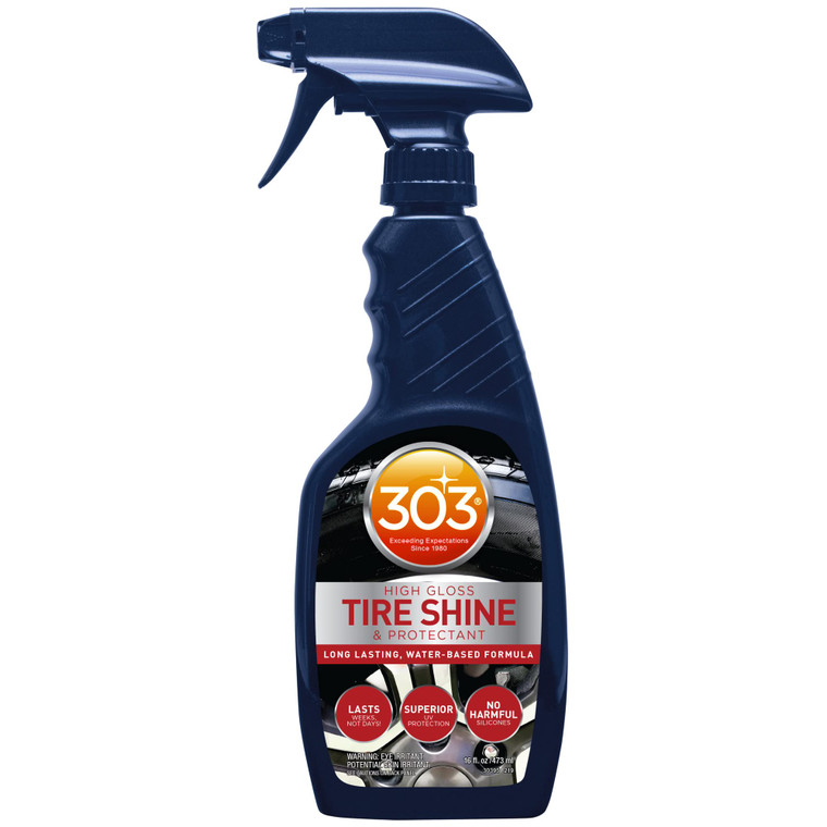 303 Products High Gloss Tire Shine And Protectant - Long Lasting, Water Based Formula - Lasts For Weeks - No Harmful Silicones - Lasts Weeks Not Days