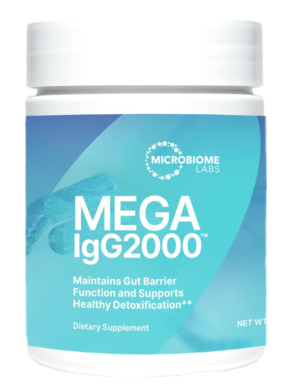 Microbiome Labs Mega IgG2000 Gut Health Powder for Women, Men & Kids 2+ - IgG Immunoglobulin Supplement for Digestive Health Support - Dairy-Free Bov