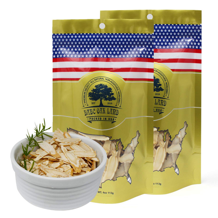 DABC OAK LAND American Ginseng Root from Wisconsin, DOL American Wisconsin Ginseng Slices Root for Tea (8OZ (4OZ 2 Bags) - Ginseng Slices)