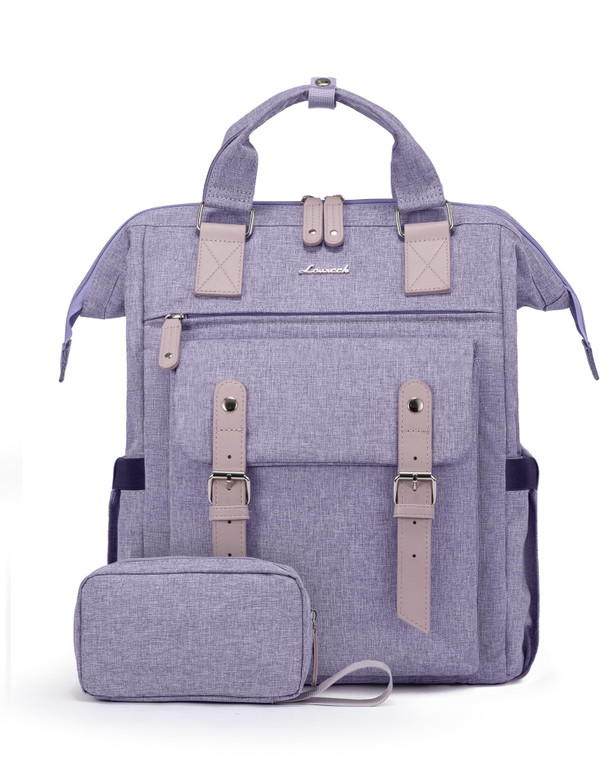 LOVEVOOK Laptop Backpack for Women, 17.3 Inch Teacher Nurse Bag Work Travel Computer Backpacks Purse, College Bookbag for School, Water Resistant Day