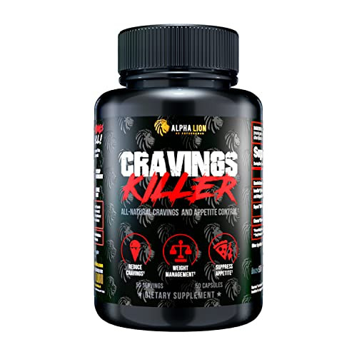 Alpha Lion Cravings Killer Supplement with Saffron Extract & Garcinia Cambogia Extract for Metabolism & Diet Support, Helps Control Hunger & More (50