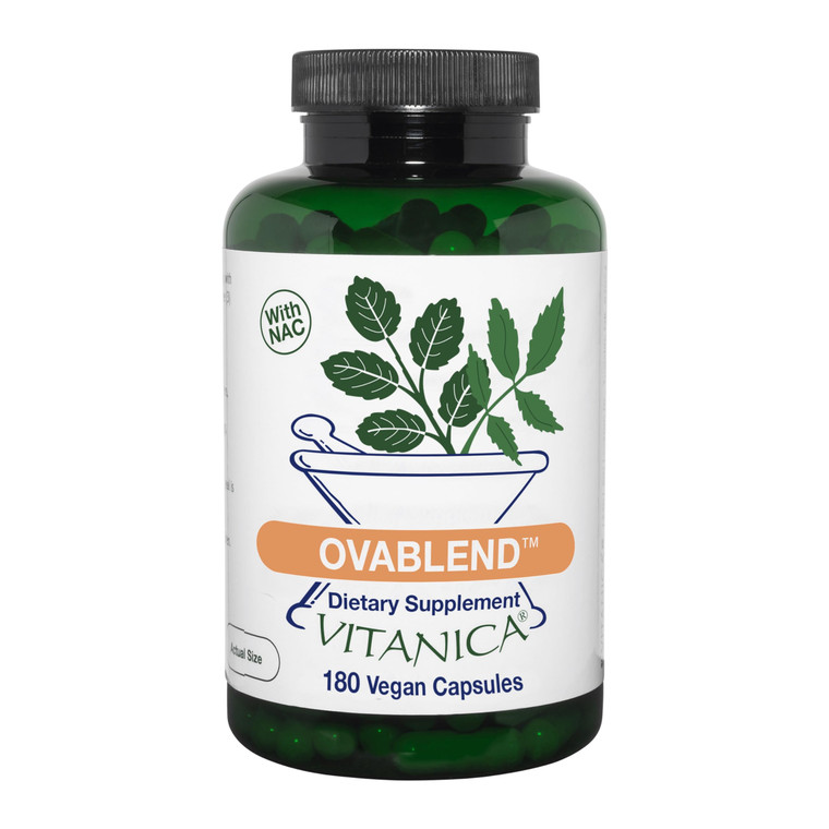 Vitanica OvaBlend - Endorine and Ovulation Support for Women with NAC, Chromium, Green Tea, and Saw Palmetto - Supports Healthy Ovulation - Vegan - 1