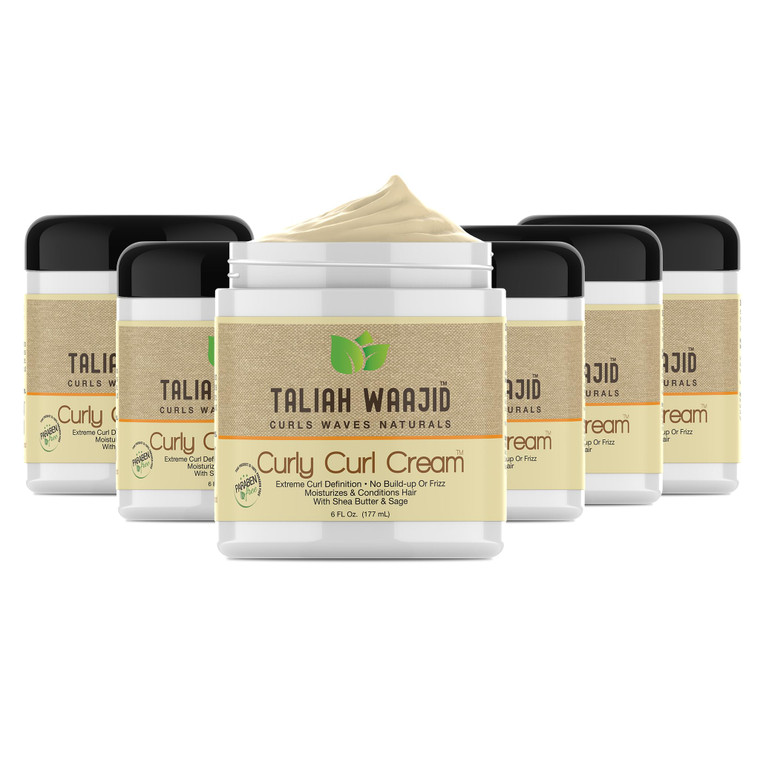 Taliah Waajid Curls Waves Natural - Curly Curl Cream | Extreme Curl Definition Hair Styling Gel | No Build-up or Frizz | 100% Paraben Free | Shea But
