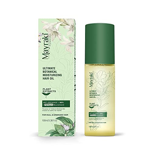 Mayraki Hair Growth Oil | Ultimate Moisturizing Hair Oil Treatment | Revitalizing Lightweight Hair Oil for Curly Frizzy Hair | Repair Damaged Hair an