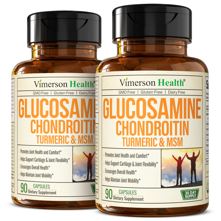 Glucosamine Chondroitin MSM  Joint Support Supplement for Women and Men with Glucosamine Sulfate 1500 mg, Chondroitin and MSM  for Cartilage, Joint
