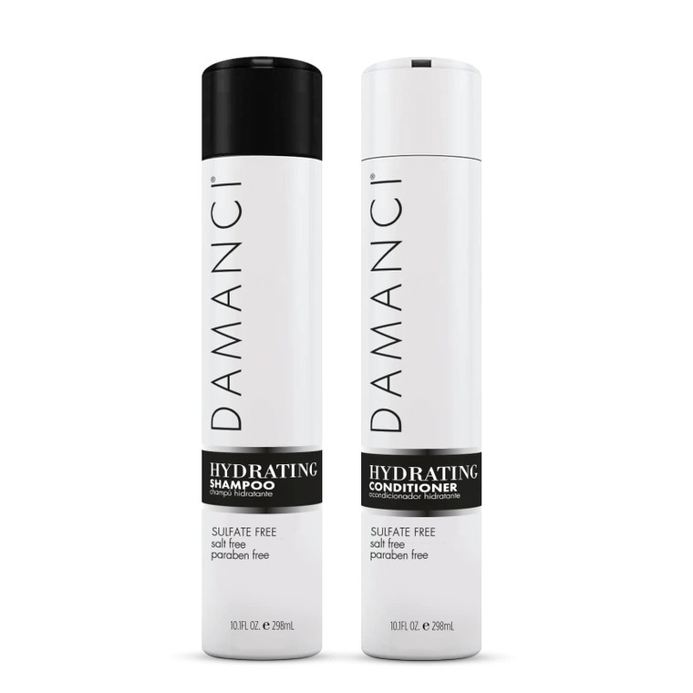 Damanci Hydrating Shampoo and Conditioner Duo, Sulfate Free Shampoo and Conditioner for Dry Hair, with Keratin and Collagen, Paraben and Salt Free (1