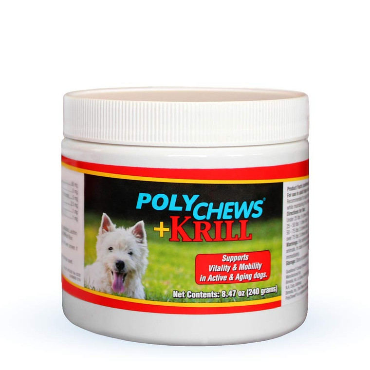 Polychews Bimeda Advanced Formula with Krill and Beta Glucans, Soft Chews for Joint Support and Overall Health, 60ct